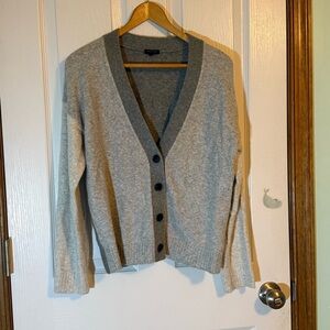 Talbots Petites Shades Of Gray Cardigan Large